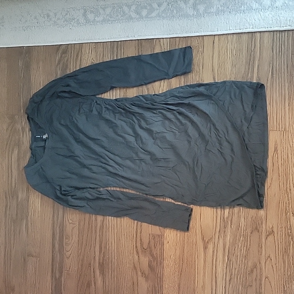 Bobi long sleeve green dress